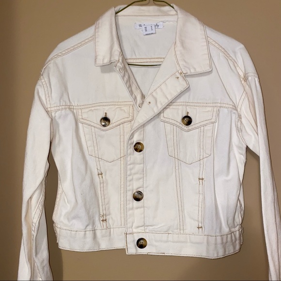 Cream Coloured Denim Jacket - Picture 1 of 4